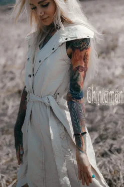 Chintamani Alchemistry Frock Canvas Vest / Off White^ Jackets & Coats