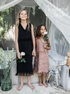 Chintamani Alchemistry Girls Linen Dress / Black^Kids For Kids