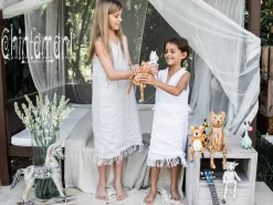 Chintamani Alchemistry Girls Linen Dress / Grey^Kids For Kids