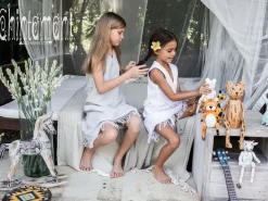 Chintamani Alchemistry Girls Linen Dress / Grey^Kids For Kids