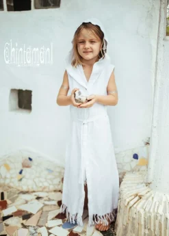 Chintamani Alchemistry Girls Linen Tunic / White^Kids For Kids