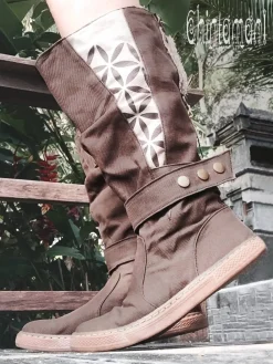Chintamani Alchemistry High Flower Boots / Brown^ Boots