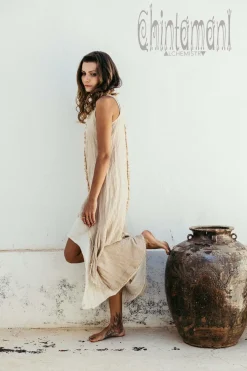 Chintamani Alchemistry High Low Cotton Dress / Beige^ High Low Dress