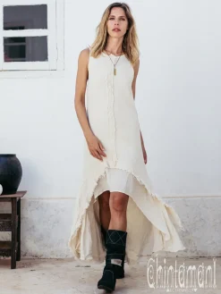 Chintamani Alchemistry High Low Cotton Dress / Off White^ High Low Dress
