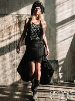 Chintamani Alchemistry High Low Cotton Skirt / Black^ Skirts