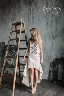 Chintamani Alchemistry High Low Cotton Skirt / Off White^ Skirts