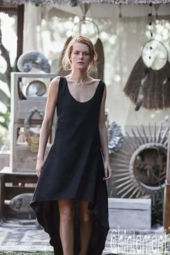 Chintamani Alchemistry High Low Linen Dress / Black^ High Low Dress