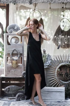 Chintamani Alchemistry High Low Linen Dress / Black^ High Low Dress