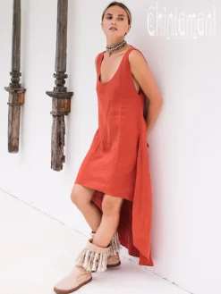 Chintamani Alchemistry High Low Linen Dress / Red Ochre^ High Low Dress