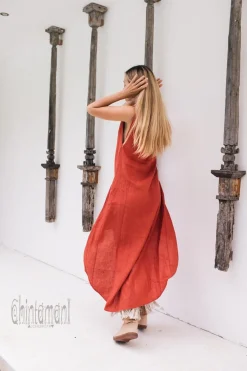 Chintamani Alchemistry High Low Linen Dress / Red Ochre^ High Low Dress