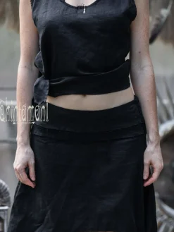 Chintamani Alchemistry High Low Linen Skirt / Black^ Skirts