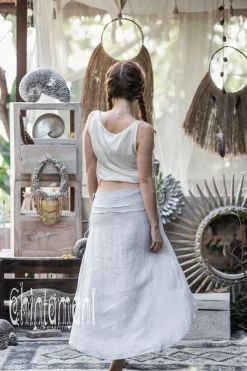 Chintamani Alchemistry High Low Linen Skirt / Grey^ Skirts