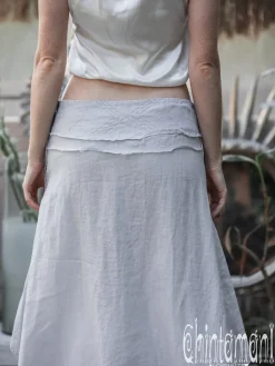 Chintamani Alchemistry High Low Linen Skirt / Grey^ Skirts