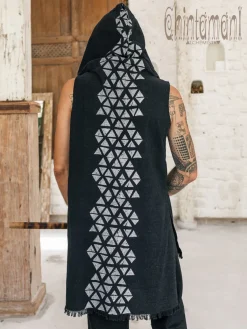 Chintamani Alchemistry Hooded Printed Shirt / Black^ Button Shirt