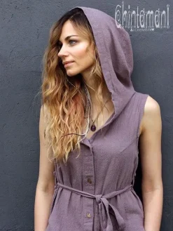 Chintamani Alchemistry Hooded Shirt Dress / Purple^ Kimono & Cover Up|Shirt Dress