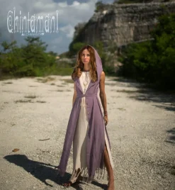 Chintamani Alchemistry Hooded Shirt Dress / Purple^ Kimono & Cover Up|Shirt Dress