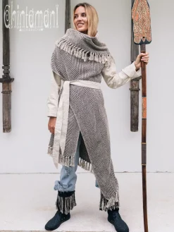 Chintamani Alchemistry Jacquard Cotton Coat / Black & White^ Jackets & Coats