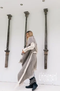Chintamani Alchemistry Jacquard Cotton Coat / Black & White^ Jackets & Coats