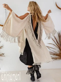 Chintamani Alchemistry Linen Fringed Kimono / Cream^ Kimono & Cover Up
