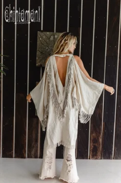 Chintamani Alchemistry Linen Fringed Kimono / Cream^ Kimono & Cover Up