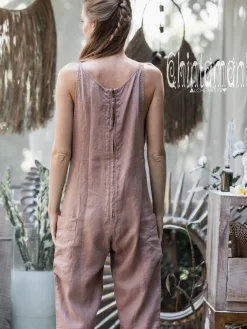 Chintamani Alchemistry Linen Jumpsuit 3/4 / Dusty Pink^ Jumpsuits