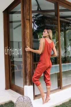 Chintamani Alchemistry Linen Jumpsuit 3/4 / Red Ochre^ Jumpsuits