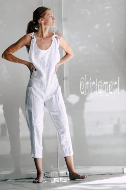 Chintamani Alchemistry Linen Jumpsuit 3/4 / White^ Jumpsuits