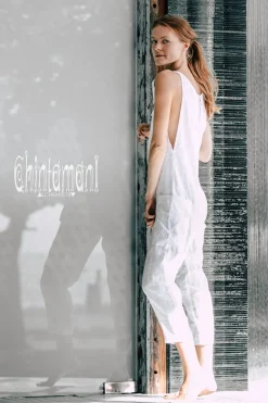 Chintamani Alchemistry Linen Jumpsuit 3/4 / White^ Jumpsuits