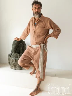 Chintamani Alchemistry Linen Men's Overalls / Dusty Pink^ Jumpsuit