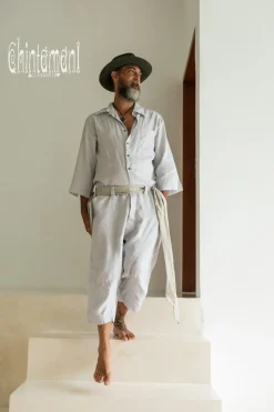 Chintamani Alchemistry Linen Men's Overalls / Gray^ Jumpsuit
