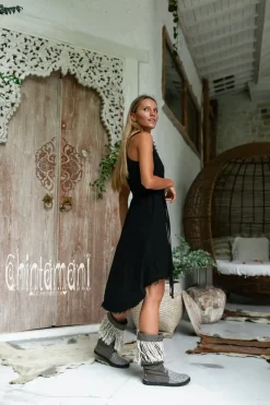 Chintamani Alchemistry Linen Rayon Dress / Black^ Mini & Midi Dress