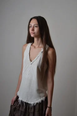 Chintamani Alchemistry Linen Rayon Top / Grey^ Tank Top