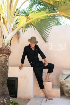 Chintamani Alchemistry Linen Short Pants / Black^ Pants