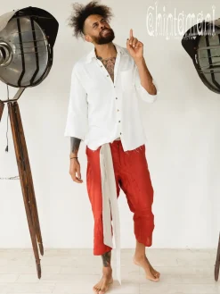 Chintamani Alchemistry Linen Short Pants / Red Ochre^ Pants