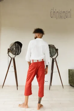Chintamani Alchemistry Linen Short Pants / Red Ochre^ Pants