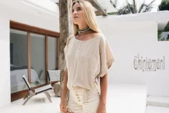 Chintamani Alchemistry Linen & Silk Shirt / Beige^ T-shirt & Tunic