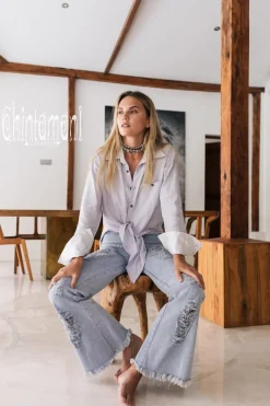 Chintamani Alchemistry Linen & Silk Shirt / Gray^ Button Shirt