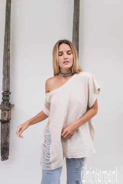 Chintamani Alchemistry Linen & Silk Shirt / Off White^ T-shirt & Tunic