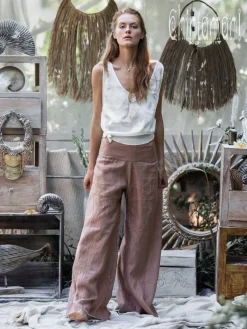 Chintamani Alchemistry Linen Split Pants / Dusty Pink^ Pants