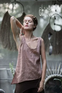 Chintamani Alchemistry Linen Tank Top / Dusty Pink^ Tank Top