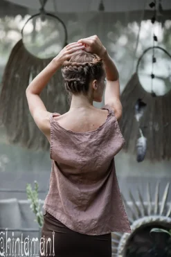 Chintamani Alchemistry Linen Tank Top / Dusty Pink^ Tank Top