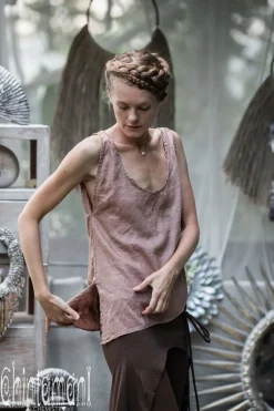 Chintamani Alchemistry Linen Tank Top / Dusty Pink^ Tank Top