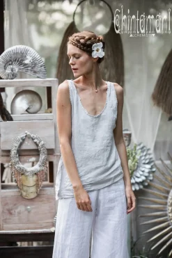 Chintamani Alchemistry Linen Tank Top / Light Grey^ Tank Top