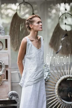Chintamani Alchemistry Linen Tank Top / Light Grey^ Tank Top