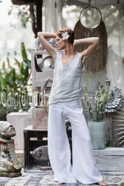 Chintamani Alchemistry Linen Tank Top / Light Grey^ Tank Top