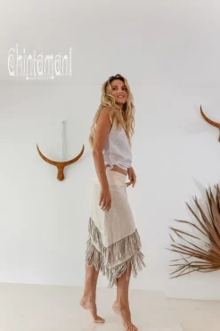 Chintamani Alchemistry Linen Wrap Skirt / Cream^ Skirts