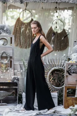 Chintamani Alchemistry Long Linen Jumpsuit / Black^ Jumpsuits