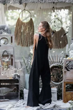 Chintamani Alchemistry Long Linen Jumpsuit / Black^ Jumpsuits