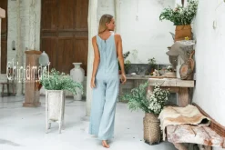 Chintamani Alchemistry Long Linen Jumpsuit / Blue^ Jumpsuits