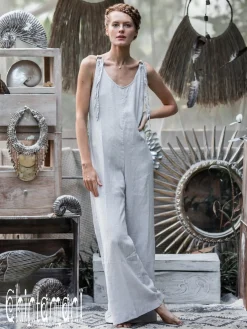 Chintamani Alchemistry Long Linen Jumpsuit / Light Grey^ Jumpsuits